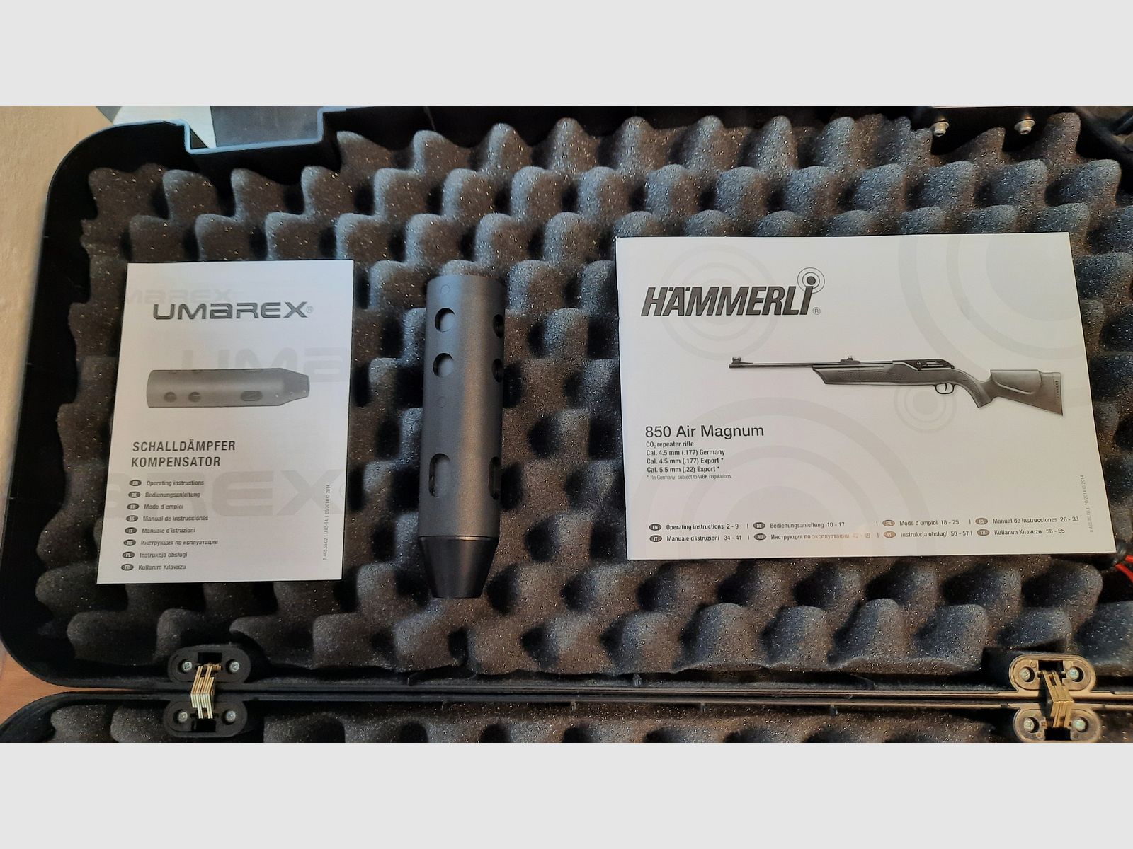 Hämmerli UMAREX 850 AIR MAGNUM - 4,5 mm Diabolo (P18) + Zielfernrohr + Koffer inklusive 2 Zahlenschlösser