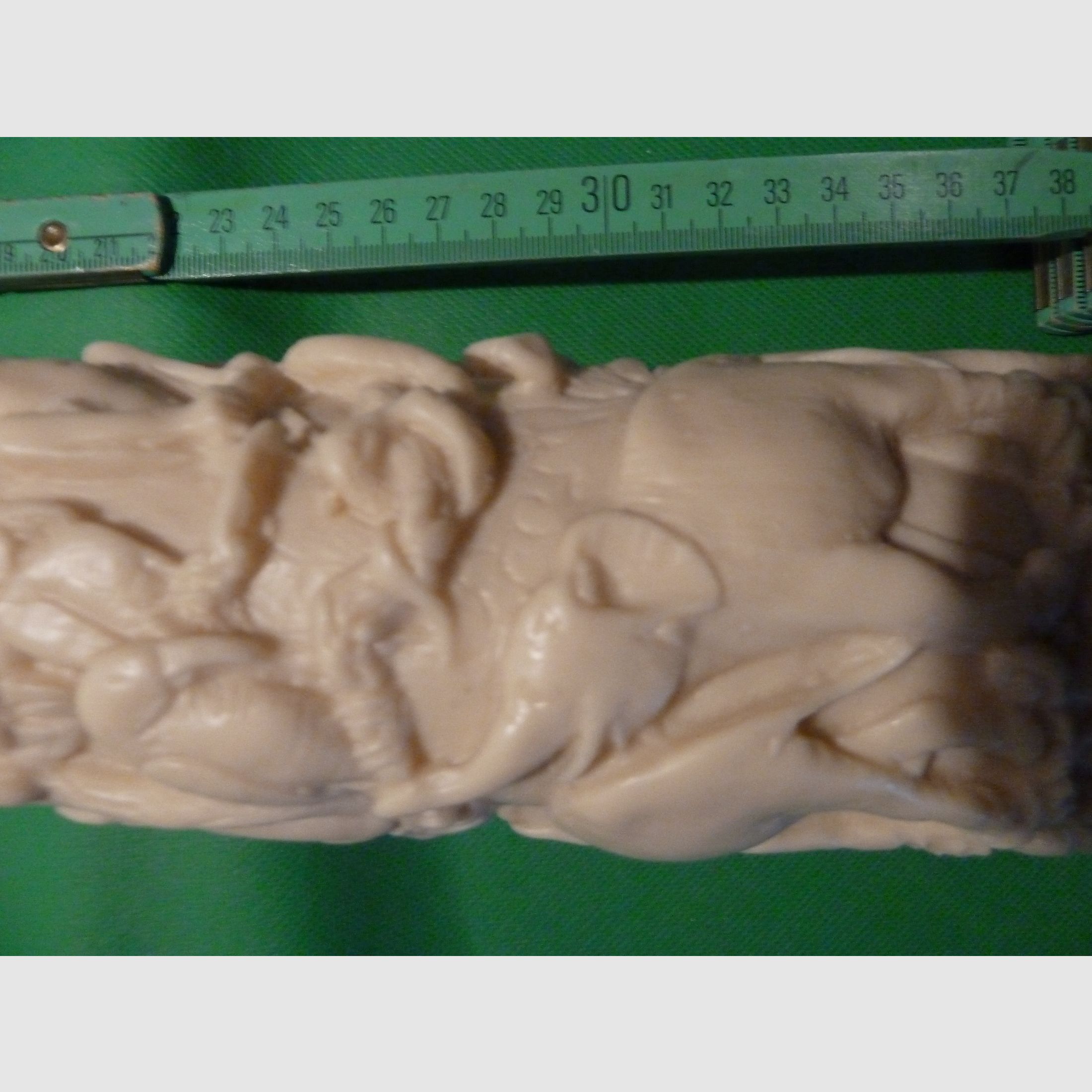 Carved elephant tusk made of resin