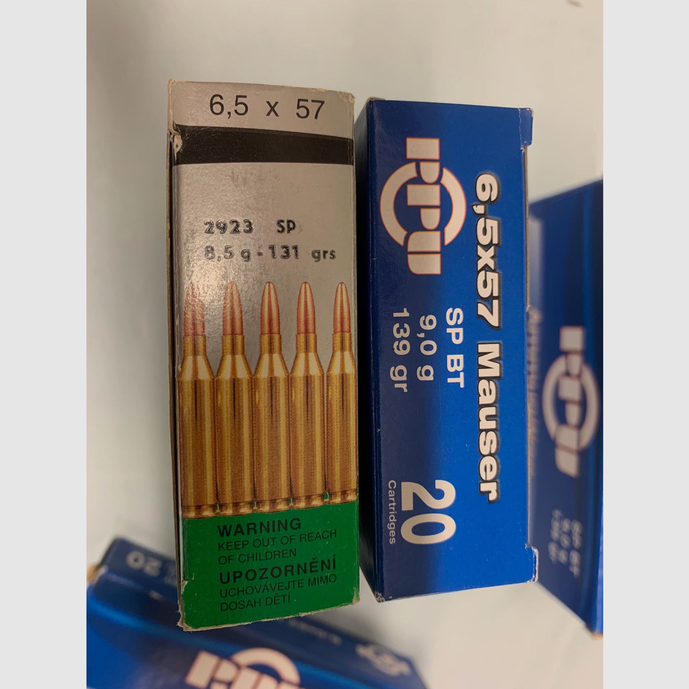 Cartuchos de rifle 6,5x57 SP BT  56 piezas