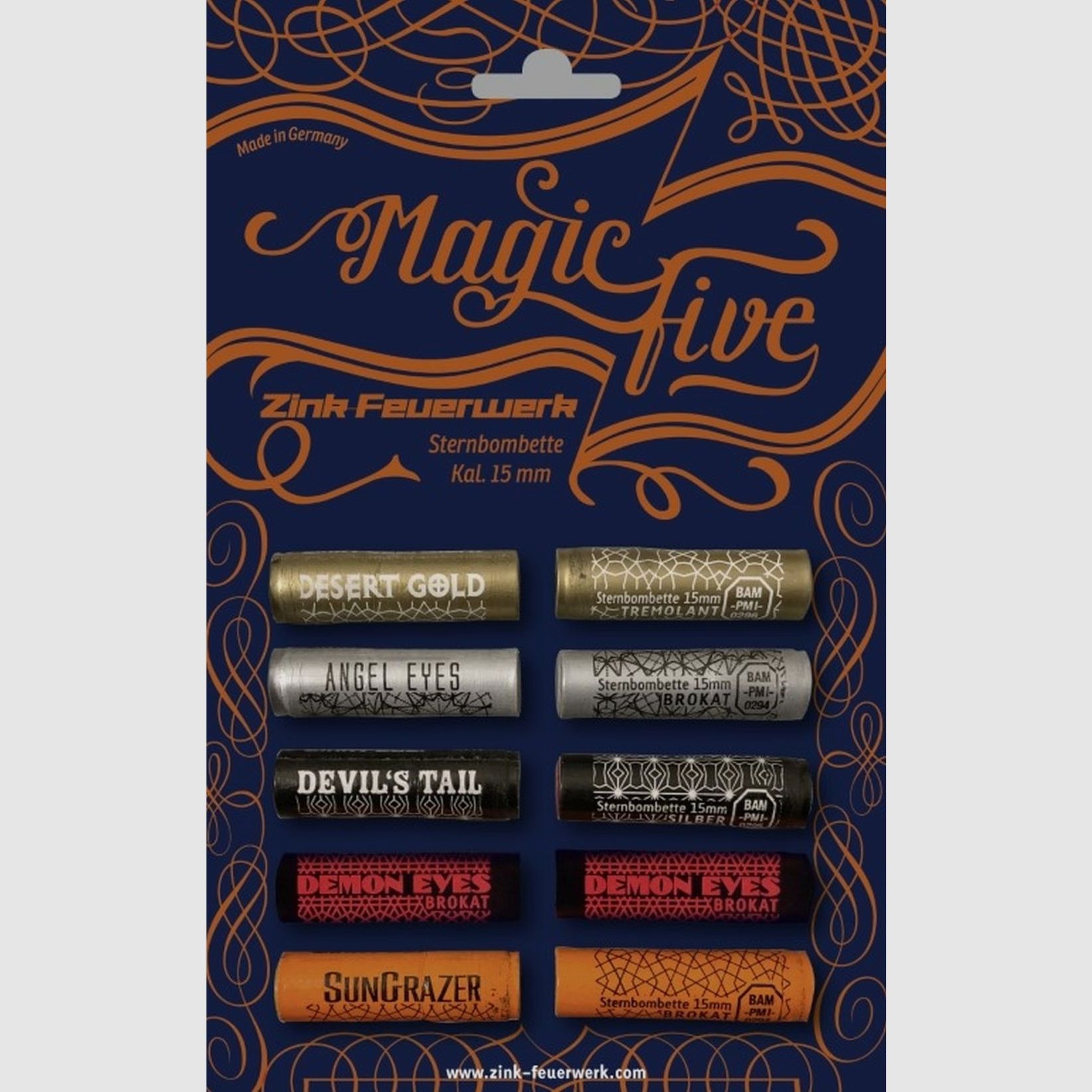 Magic Five 10 Schuss Sternbombetten Finest Zink Feuerwerk