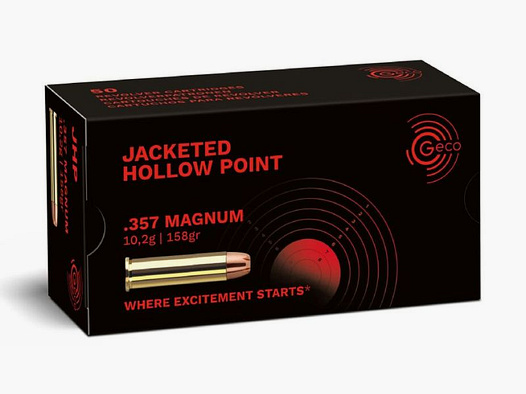 GECO .357 Magnum Jacketed Hollow Point 10,2g/158gr - 50 cartuchos