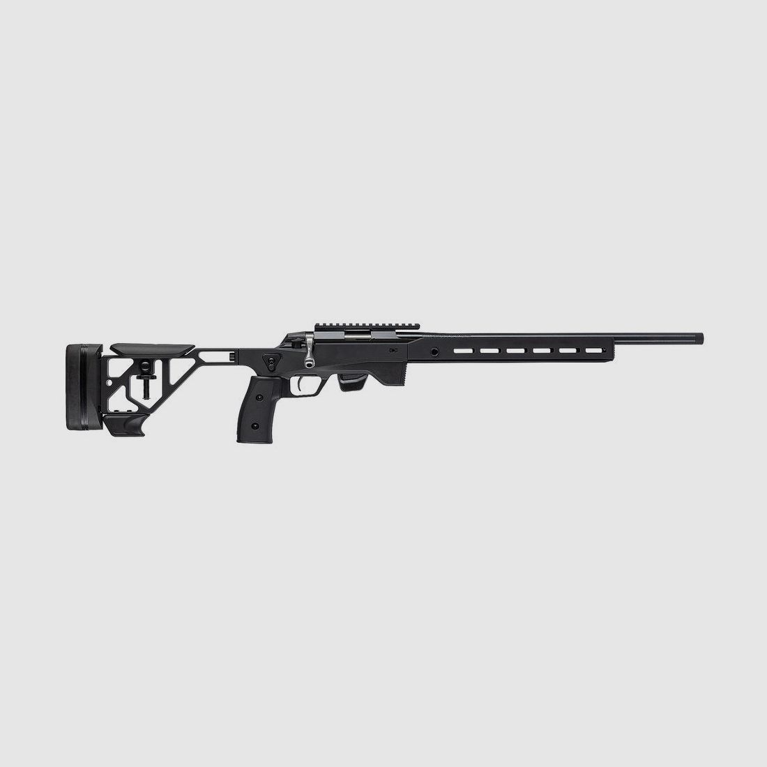 TIKKA T1x ACE TARGET .17 HMR, schwarz, Lauflänge 20", Drall 9", Direktabzug, 10 Schuss, Aluschaft mit verstellbarer Backe, ohne Visierung, MG 1/2"-20UNF, Bild 1 von 5