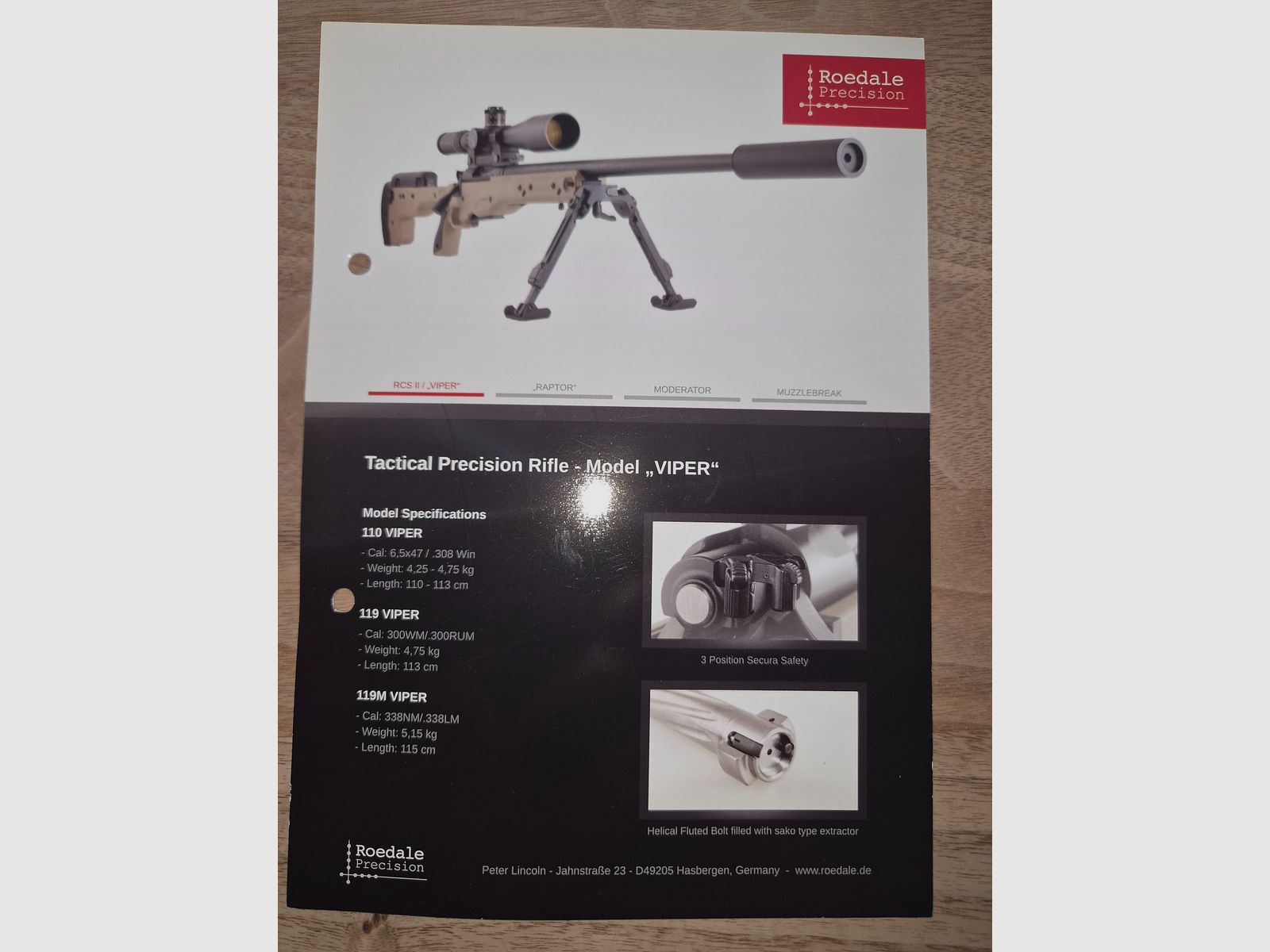 Roedale Tactical Precision Rifle, RCS II Viper, image 15 sur 17