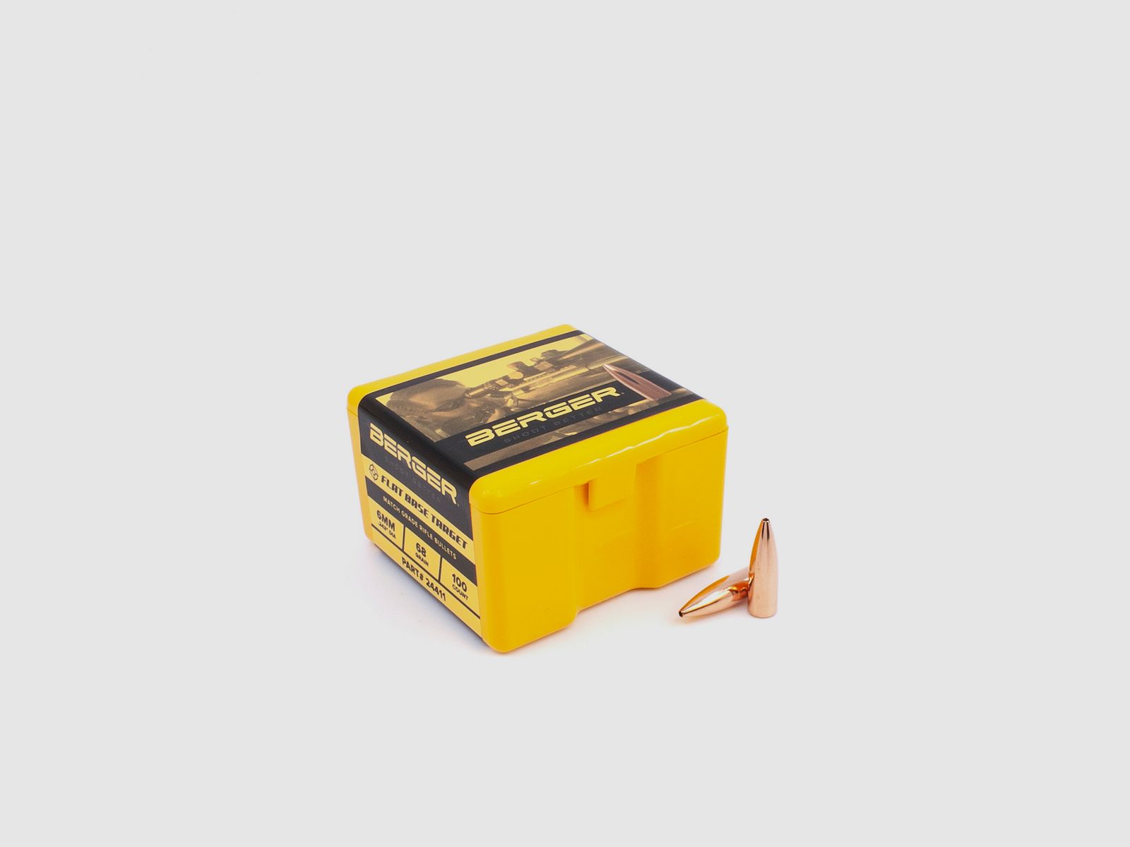 Berger Bullet 6mm/.243 FB Target 68GR 100 Pieces