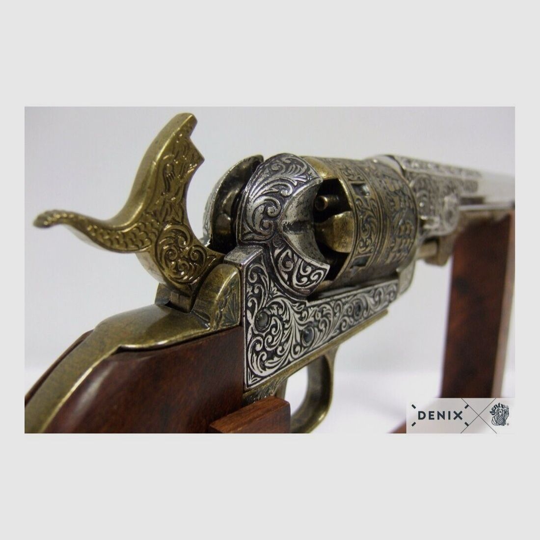 Decoratieve Denix-replica van Colt Navy 1851 revolver, afbeelding 5 van 6