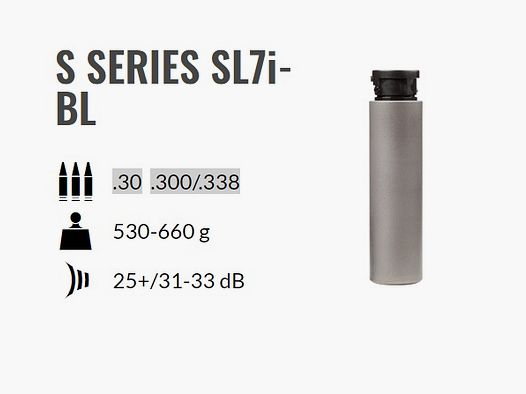 ASE UTRA tłumik do broni wymagającej pozwolenia na broń SL7i BL (.338/8mm) Borelock czarny