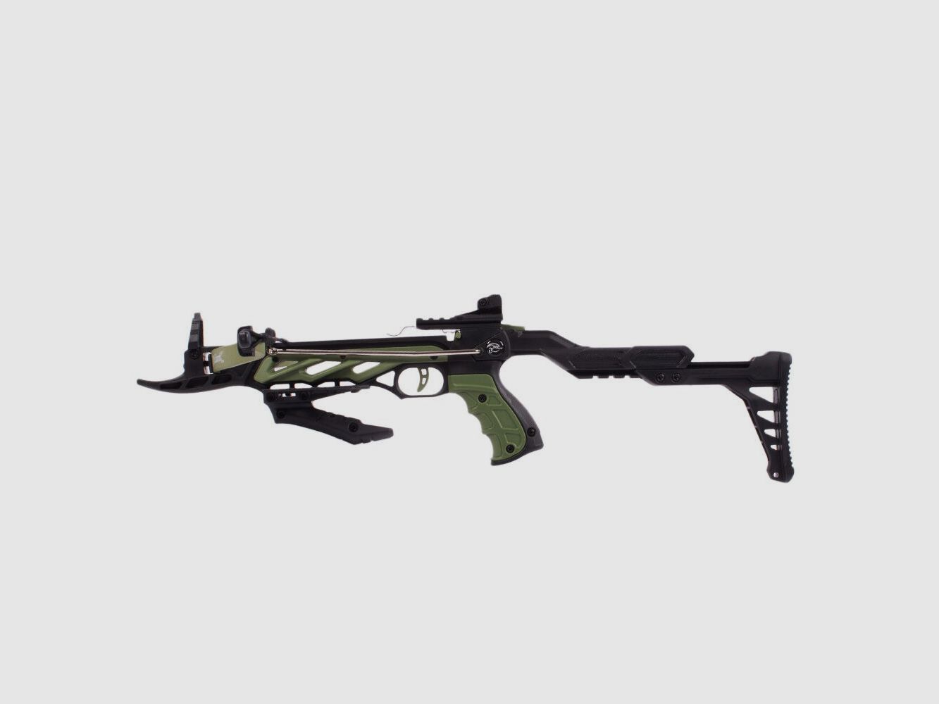Pistolenarmbrust Man Kung Alligator 2 Oliv 80 lbs  + 12 schwarze Pfeile NEU
