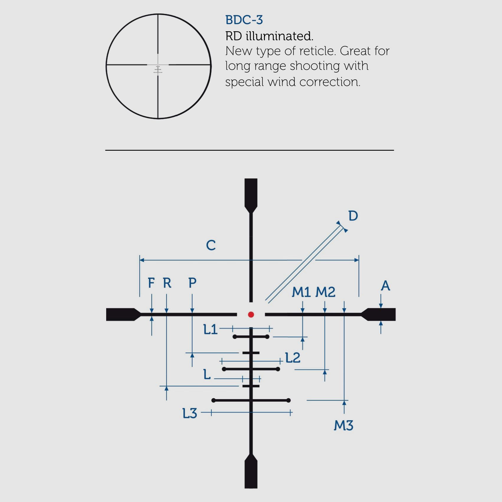 Meopta riflescope 2004222004 Optika6 1-6x24 RD SFP reticle BDC 3
