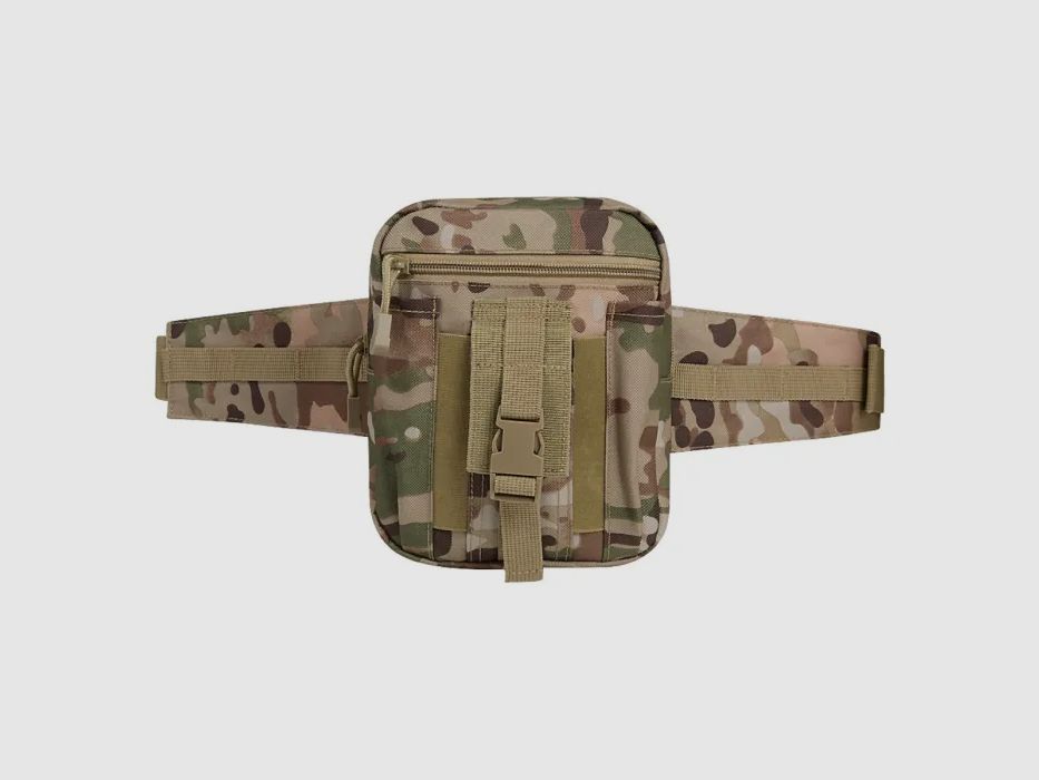 Brandit Taillengürtel "Allround" mit Tasche + Flaschenhalter - Tactical Camouflage