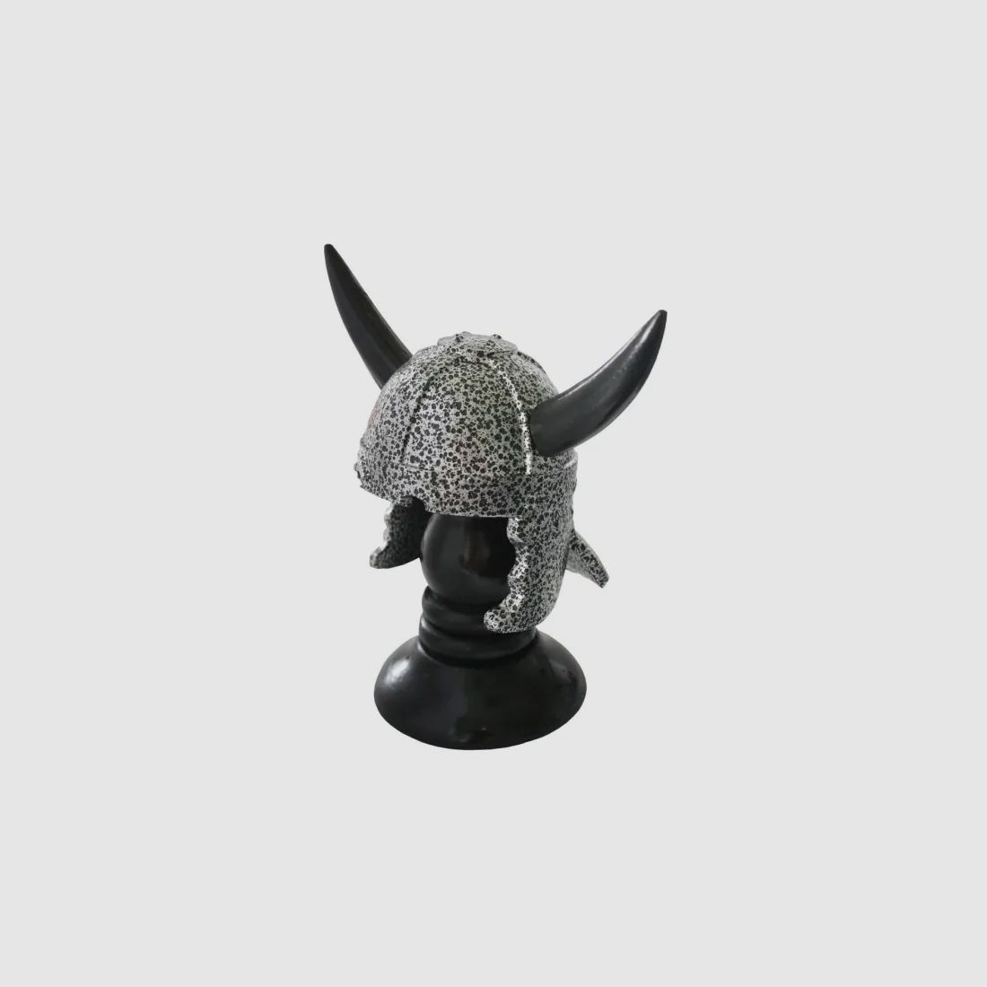 Miniature Viking helmet on stand