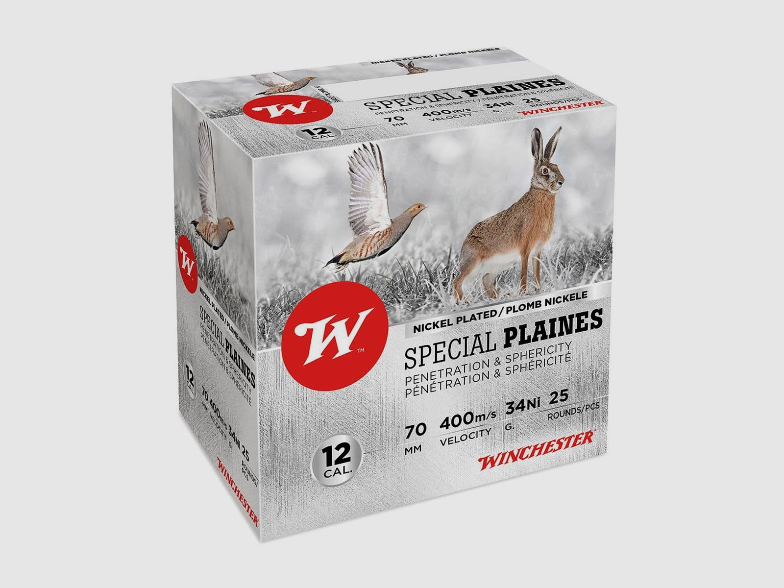 Winchester Special Plaines Nickel Schrotgröße Kal. 12/70 34g - 25 Stk.