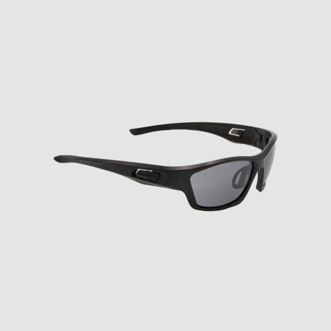 SwissEye TOMCAT Airsoft Schutzbrille (schwarz) - POLARISIERTES smoke/rauch Glas