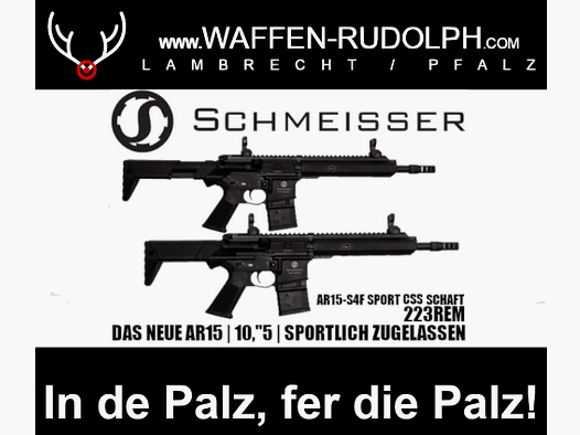 Schmeisser AR15 S4F Sport CSS Schaft 223Rem 10,5" ***PFALZKRACHER*** NEU bei Waffen Rudolph