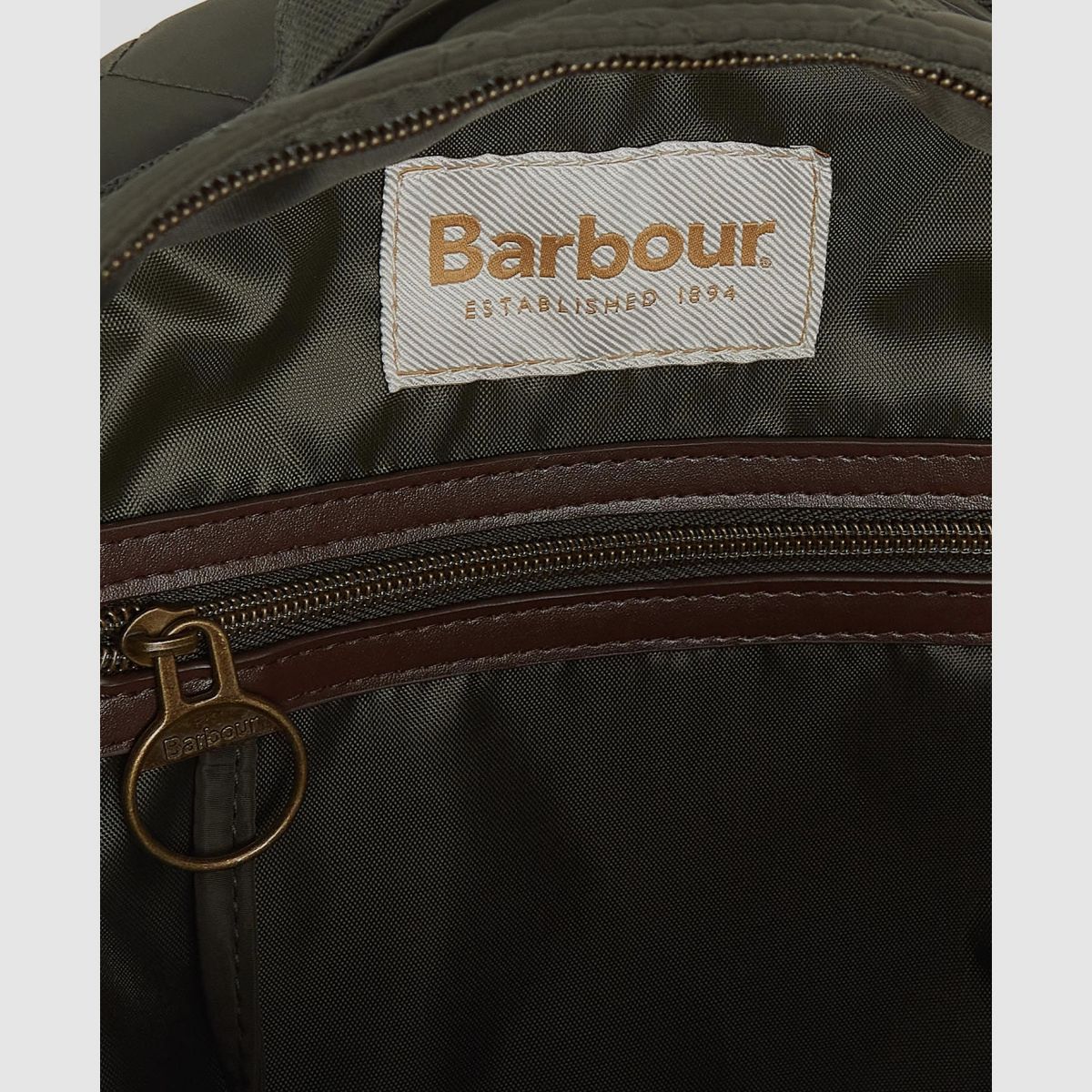 BARBOUR Quilted Backpack Olive