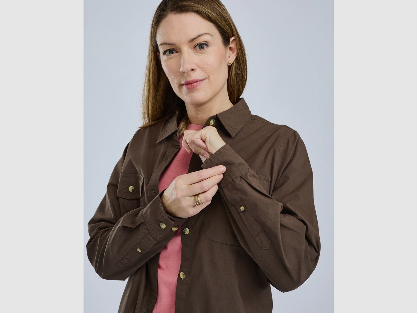 Pinewood InsectSafe Poplin Blouse (Dark Olive), imagen 3 de 6