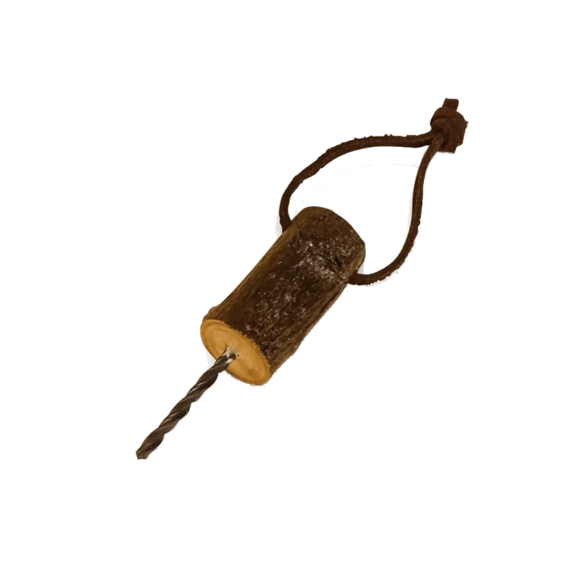 Wood hand drill natural