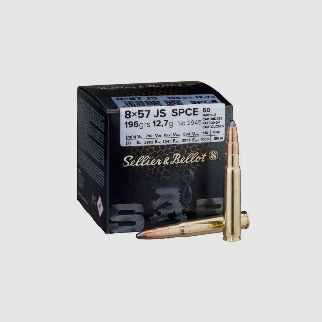 Sellier & Bellot 8X57JS 196 gr SPCE par 50 pièces