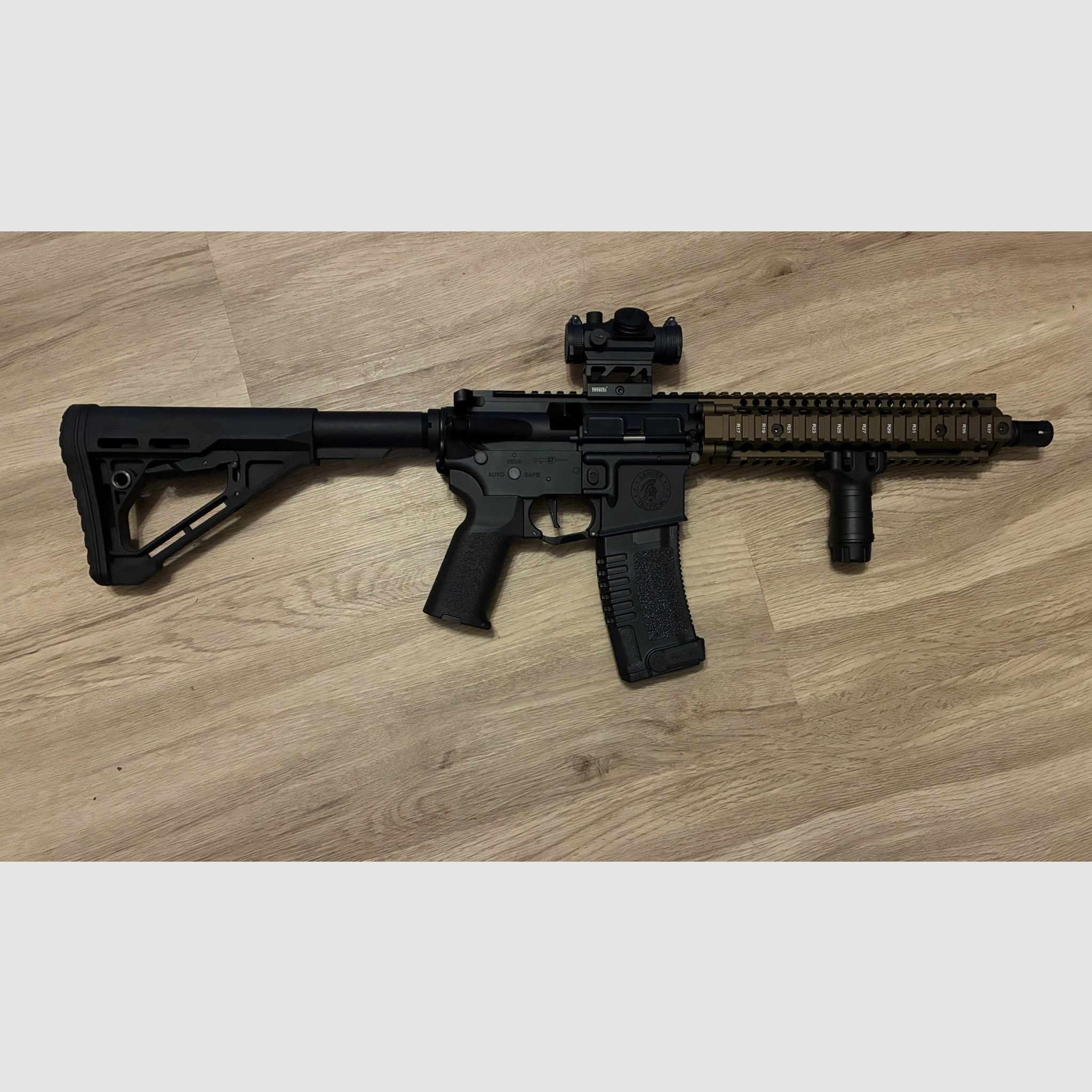 Lancer MK18 Gen3 New Version w/ ETU Full Metal (S)AEG, Negro/Bronce
