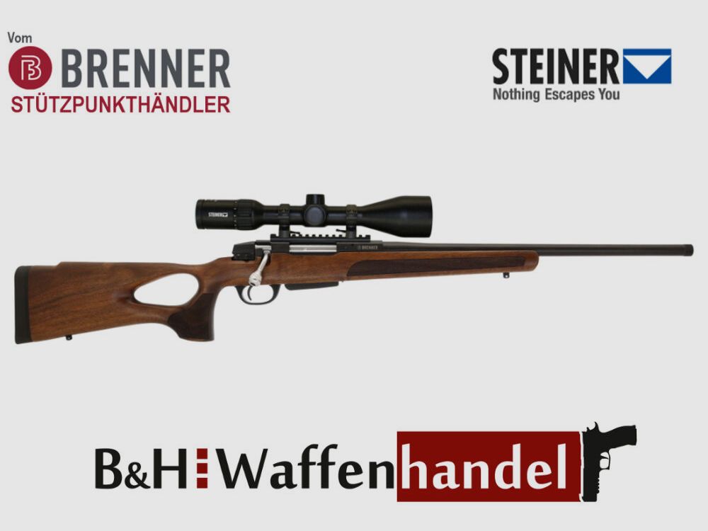 Brenner Komplettpaket: Brenner BR20 Lochschaft mit Steiner Ranger 3-12x56 BR-20