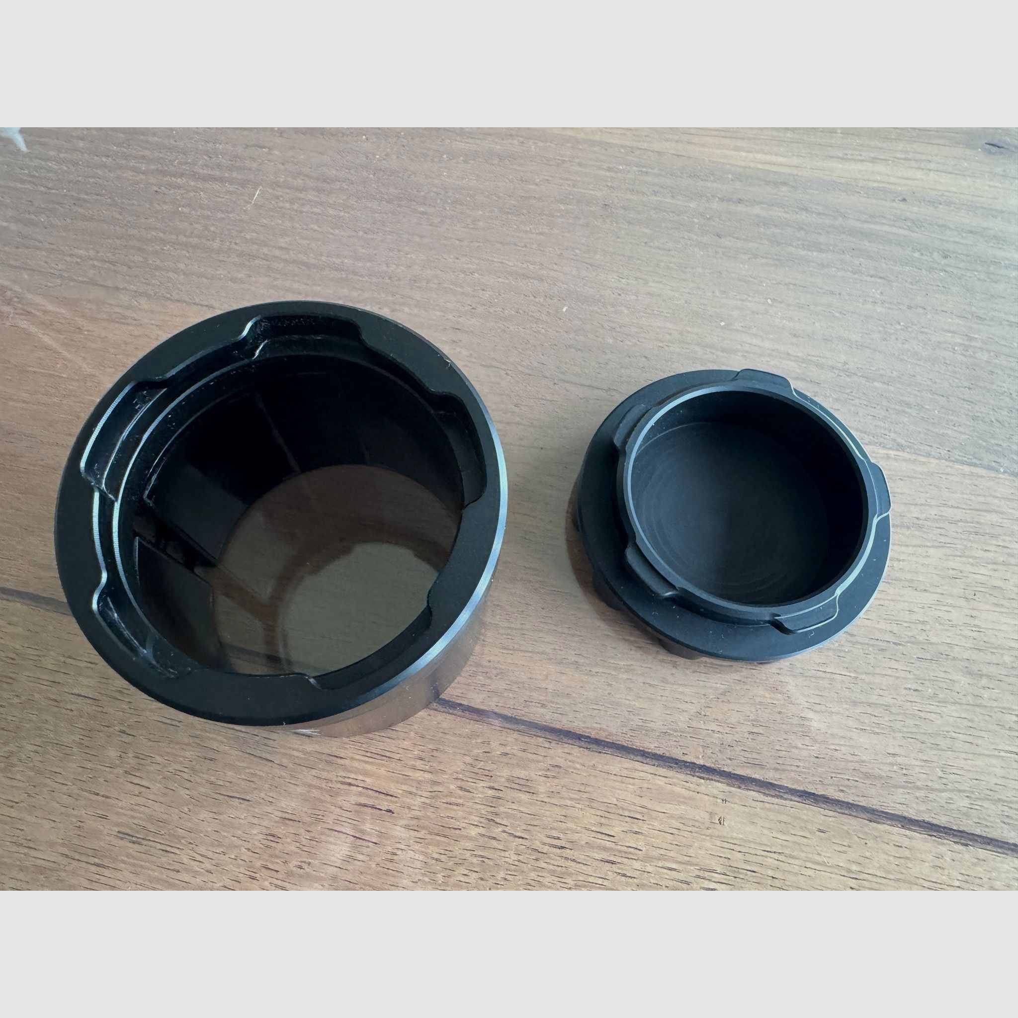 Adaptador de sujeción de caza precisa (casquillo) en 57mm incluido tapa de cierre adecuada de Alu