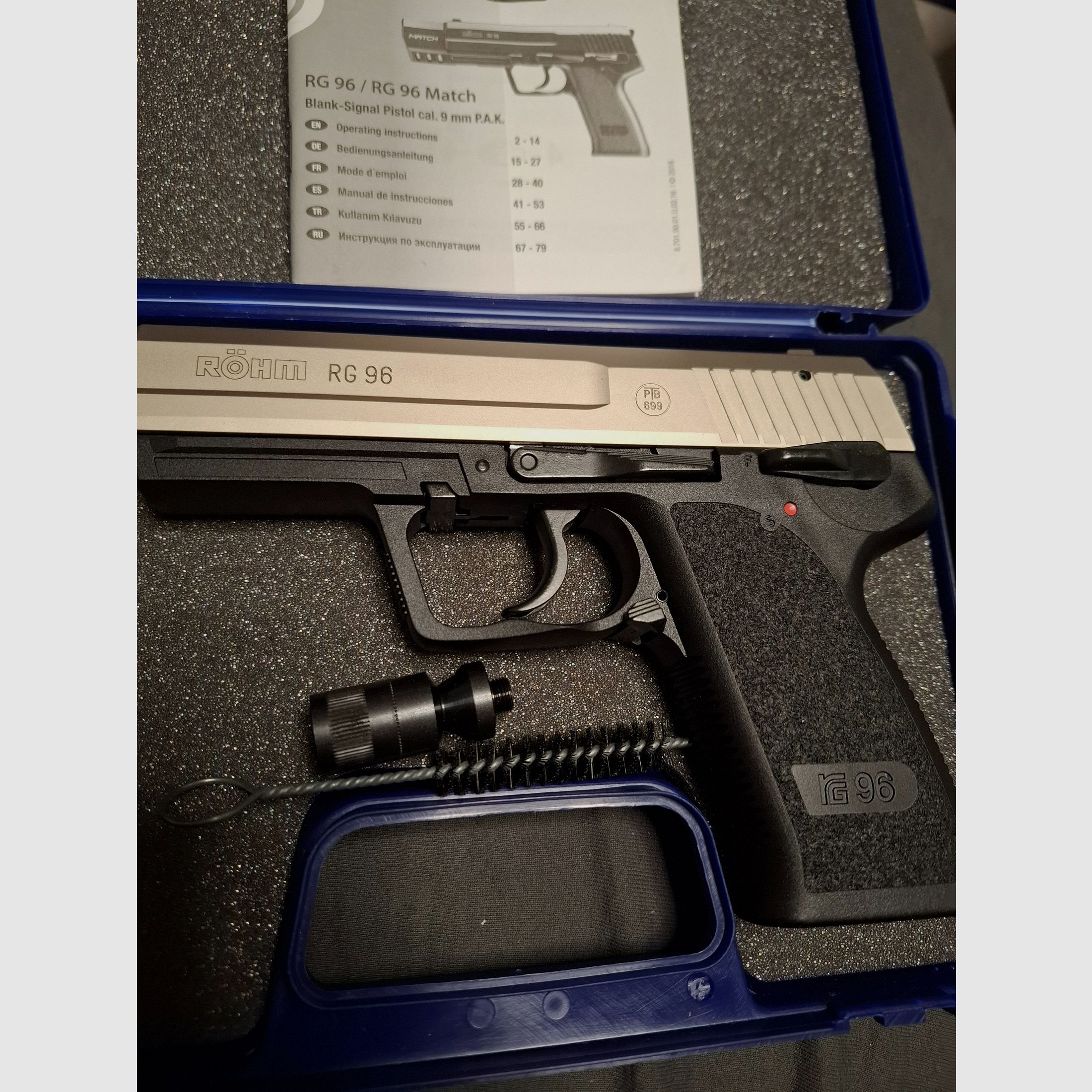Röhm RG 96 Nickel 9mm P.A.K. PTB 699 "NOWY, zdjęcie 1 z 4