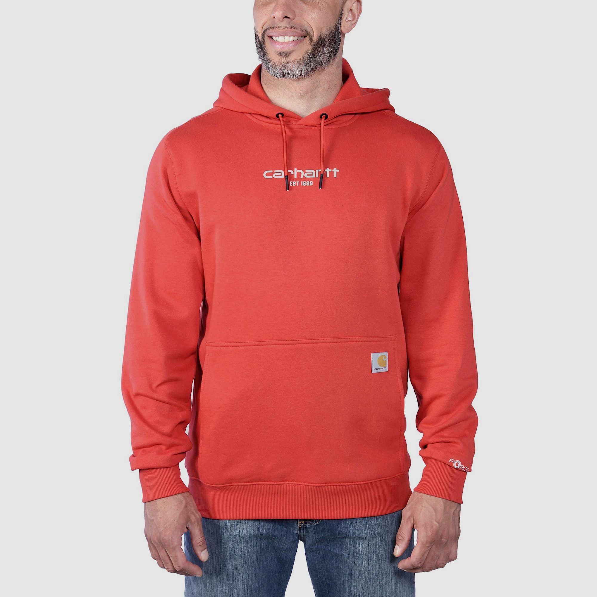 Carhartt Force Graphic Hoodie Men Red Kids M