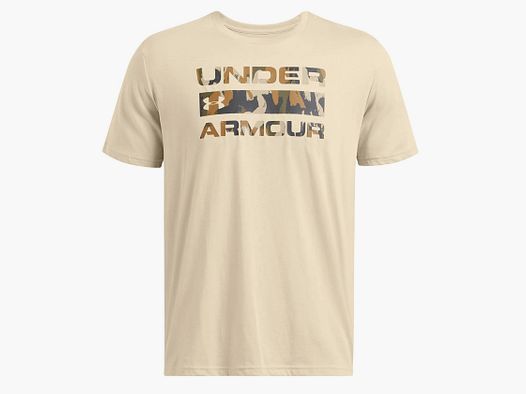 T-shirt con logo sovrapposto, base khaki / Timberwolf Taupe