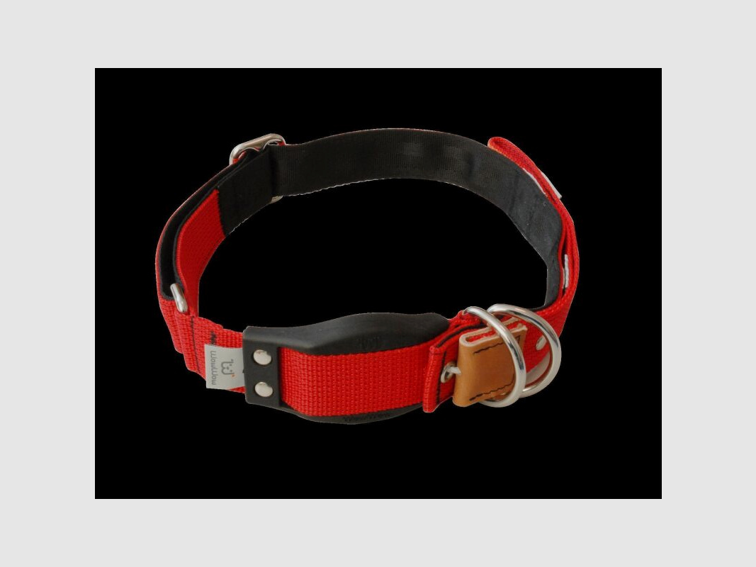 WowWow Hundehalsband mit integrierter Leine Rot