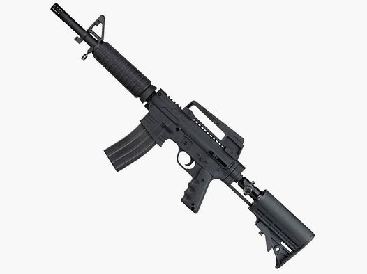 DELTA SIX MFG-Un marqueur de paintball Magfed M16/M4 avec crosse à air (noir)