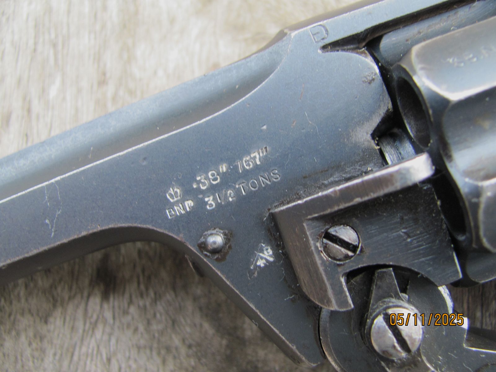 Sammlerstück früher Enfield No.2 Mk 1 Kipplauf Revolver .38 S&W von 1933 SA/DA