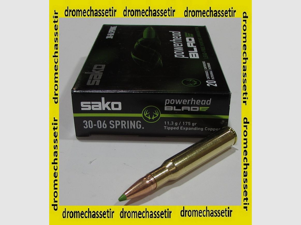 Box mit 20 Patronen Kal. 30-06 Sako Powerhead Blade Kupfer 175 Grain