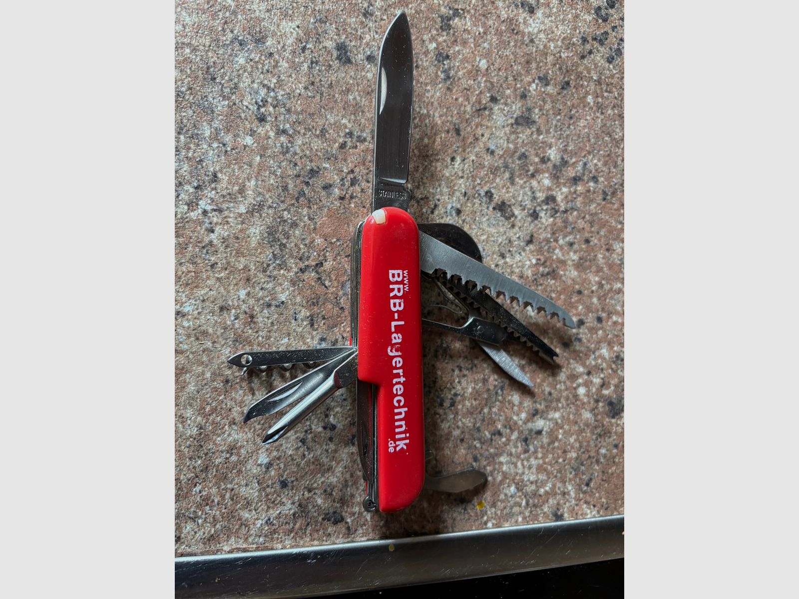 Taschenmesser viele Funktionen mit Werbeaufdruck 