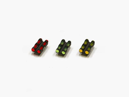 LPA MF30R-MF29R Mirino Anteriore Doppio Rosso per Fucile con Fibra Ottica, Dimensione filettatura: 2,6 mm