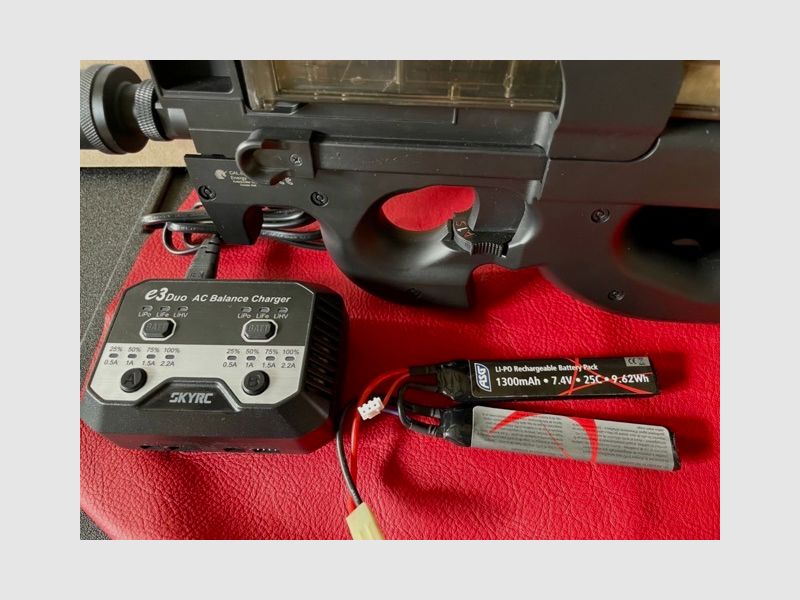 Airsoft Double Bell DB90 (P90) TR Silencer Sportline with Metal Gearbox (AEG, 6mm BB, Full Automatic) (From 14 years)