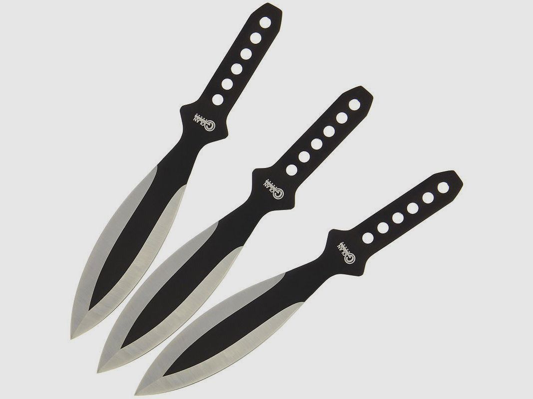 Set de 3 couteaux de lancer avec sac de rangement