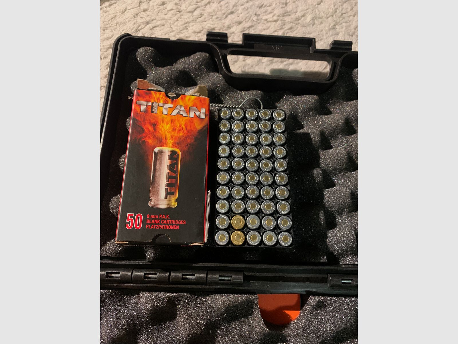 Walther PK380 Schreckschuss 9 mm PAK – gebraucht – Koffer + 78 Schuss Munition