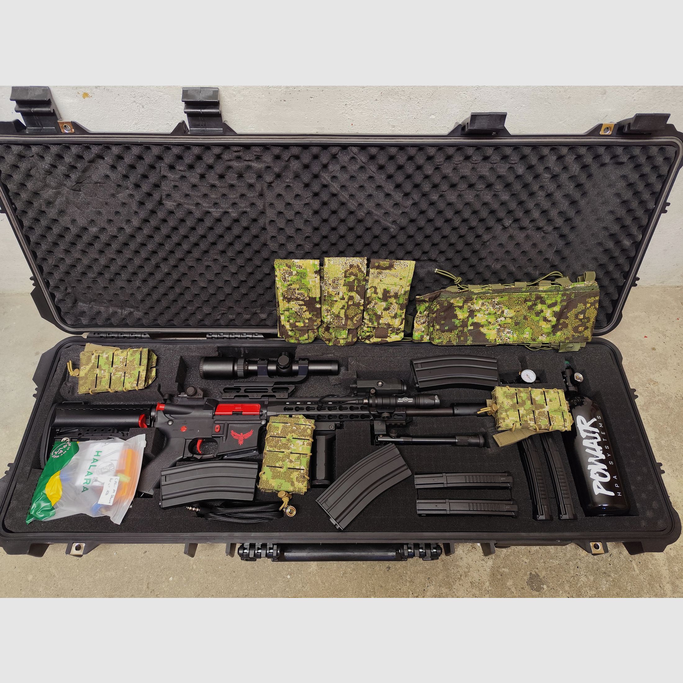 Airsoft M4 conversion to HPA & DMR