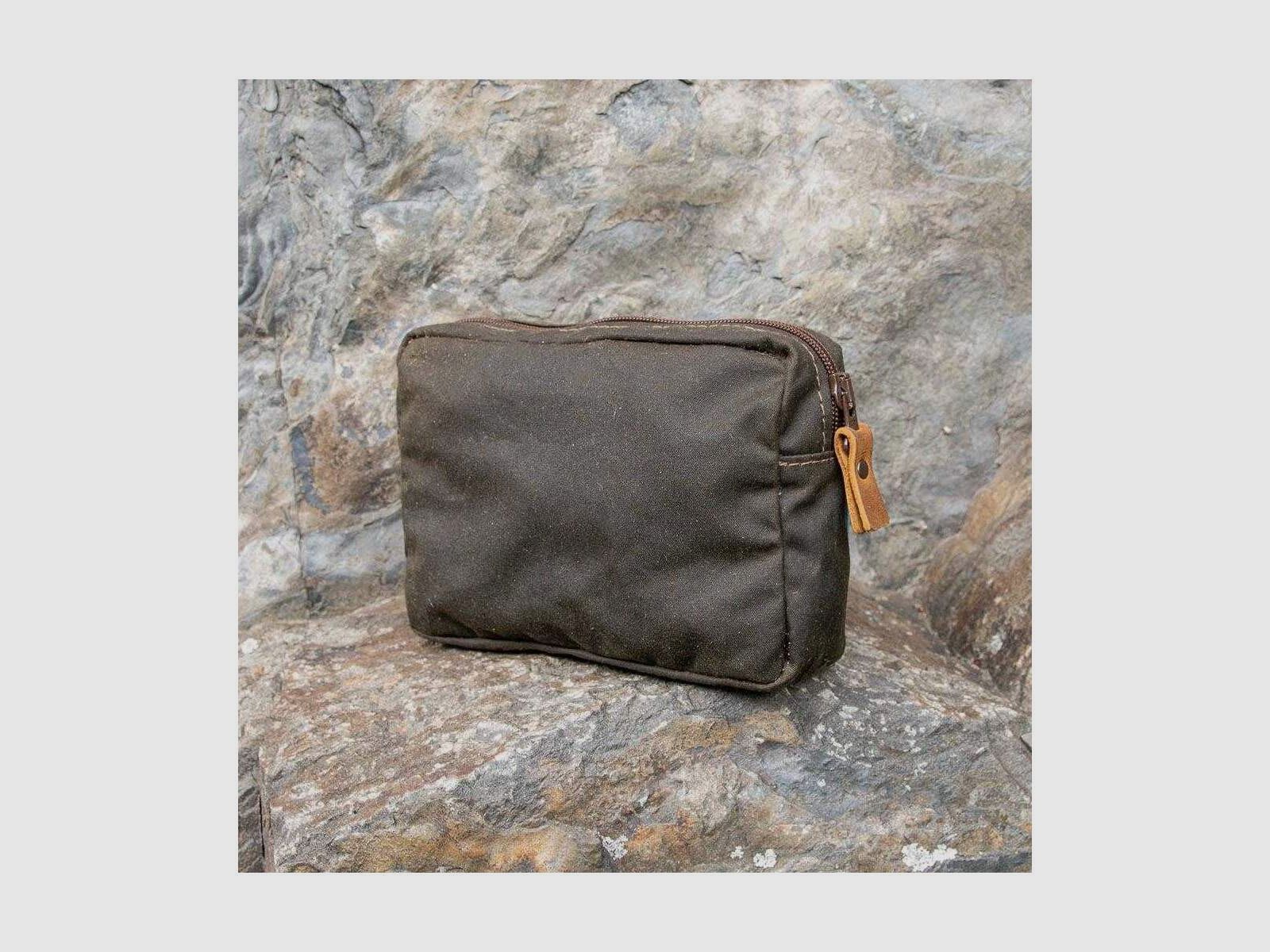 STEINKAUZ Waxcotton RV borsa a cintura, grande, oliva, immagine 3 di 4