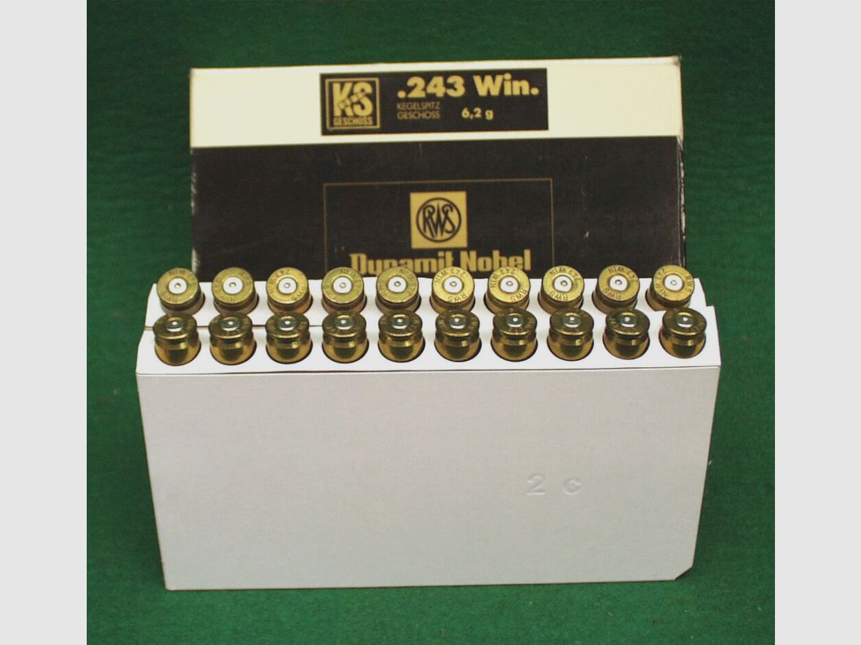 RWS Hülsen .243 Win., gebraucht