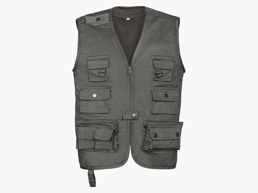 Gilet Reporter KAKI PERCUSSION Enfant