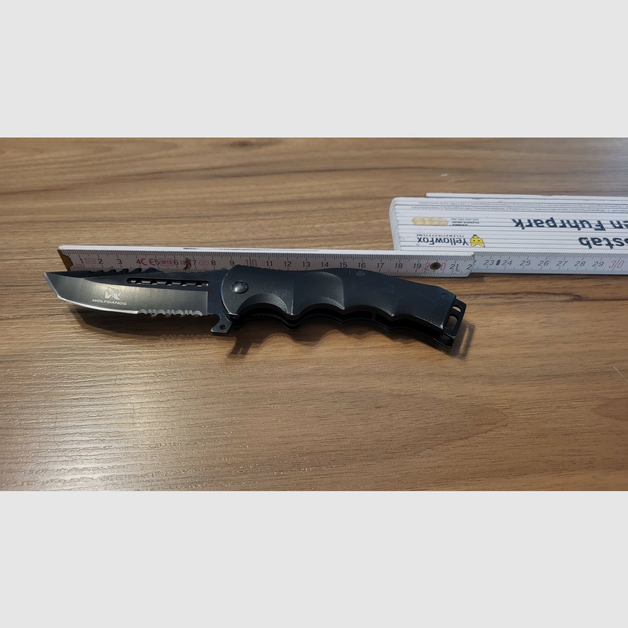 Wolfgangs Outdoor-Klappmesser 440C – Einhandmesser mit Glasbrecher & Gürtelclip