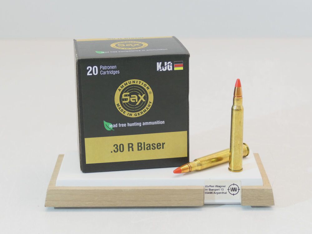 Sax ammunition KJG-SR 8g à20 .30R Blaser