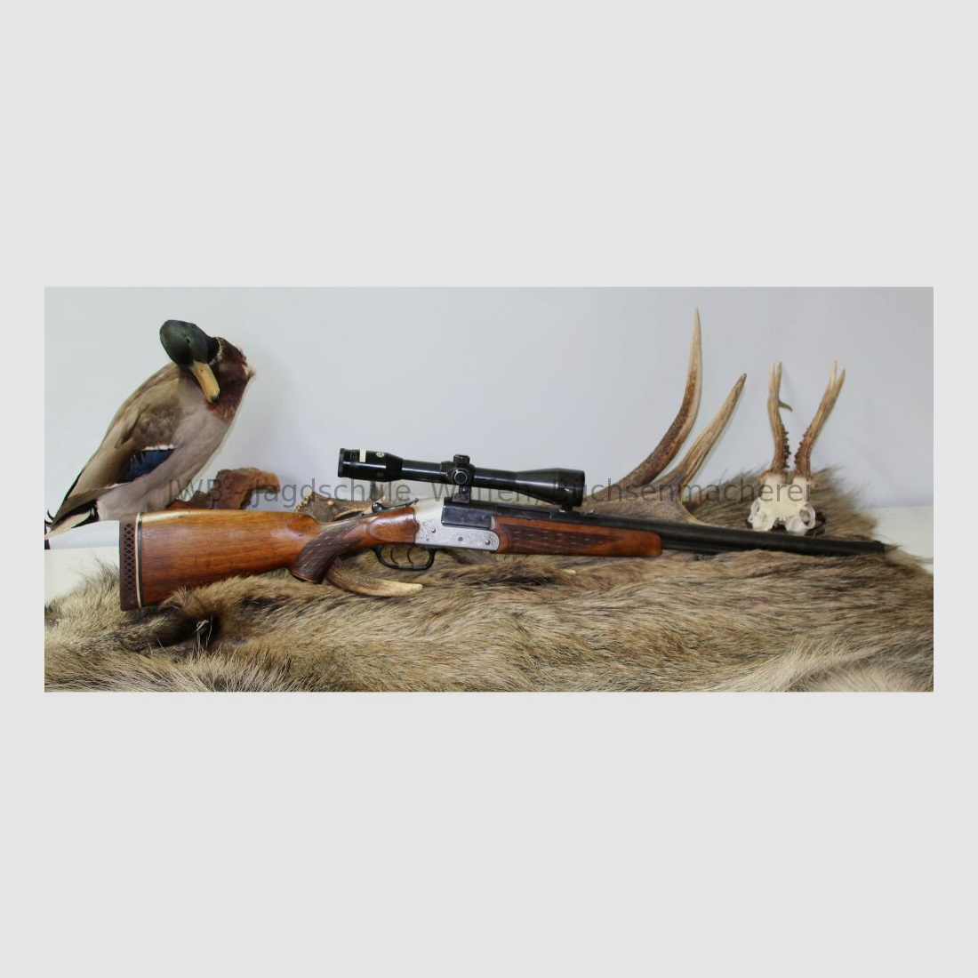 Heym double rifle model 22F 5.6x50R Mag; 16/70