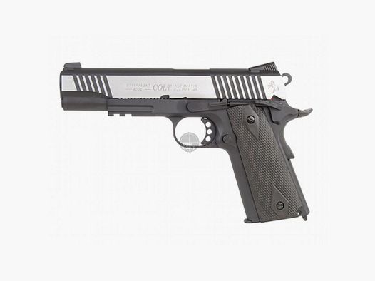 Softair - Pistole - KWC - Colt 1911 Railgun Bicolor CO2 GBB - ab 18, ber 0,5 Joule