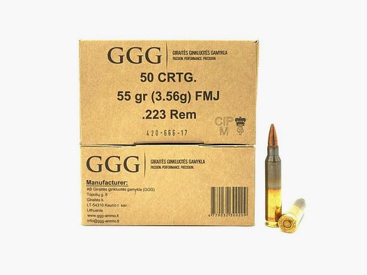 .223 Rem. GGG 3,6g/55grs. VM 1200 Stück