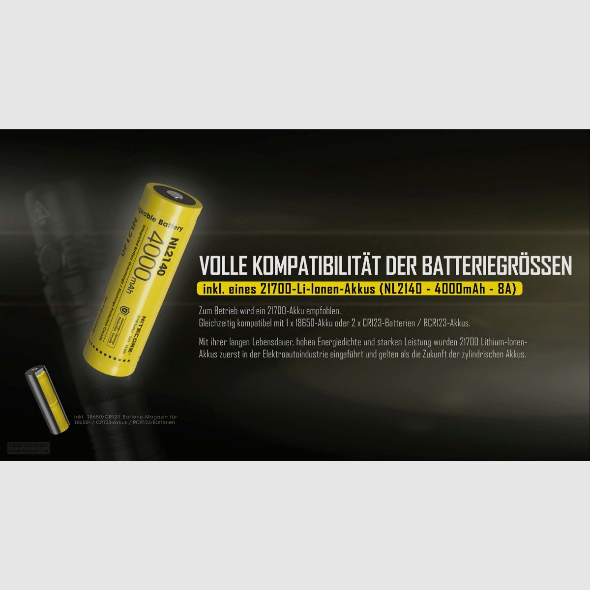 Nitecore MH10S Taschenlampe 1800 Lumen
