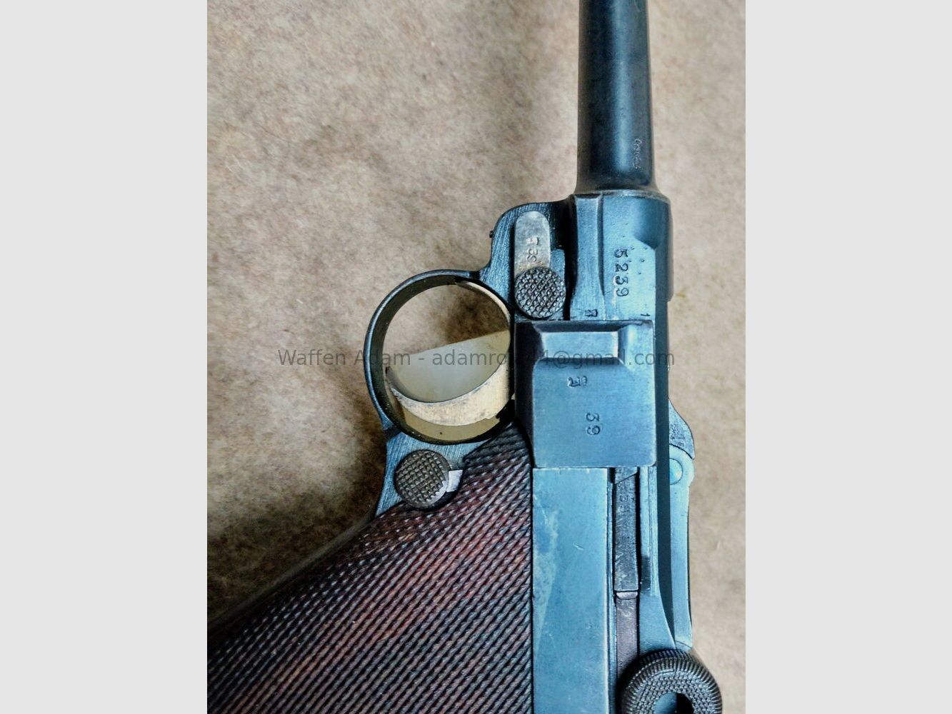 Fábrica de armas de Erfurt Pistola 08, Imperio alemán 1917, imagen 6 de 10
