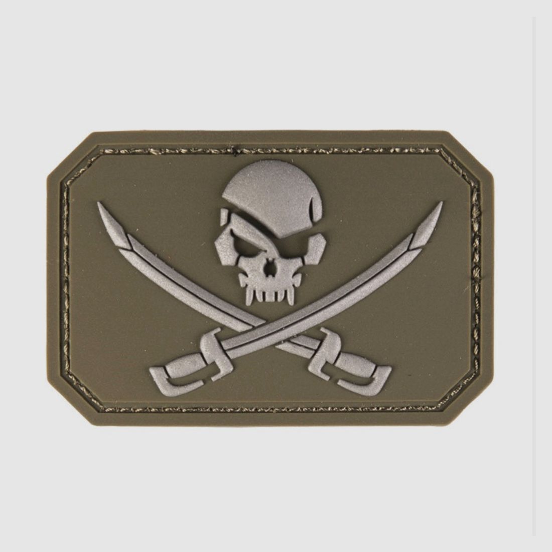 Patch Skull mit Schwertern VERT OLIVE
