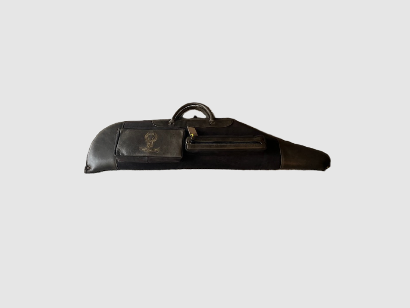 Étui rembourré en cuir et alcantara avec deux poches latérales, image 1 sur 3