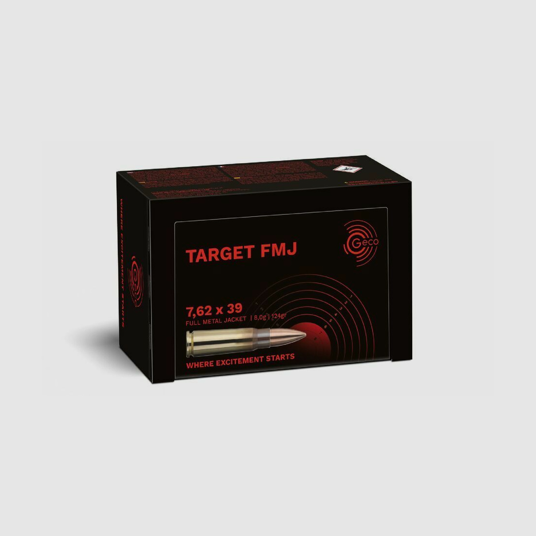 Geco Target FMJ 8,0g/124grs à50 7,62X39